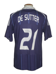 RSC Anderlecht 2008-09 Home shirt L/S L #21 Tom De Sutter *signed*