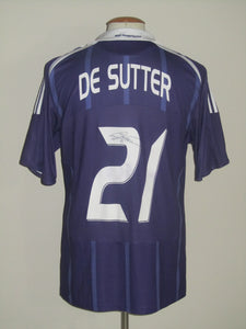 RSC Anderlecht 2008-09 Home shirt L/S L #21 Tom De Sutter *signed*