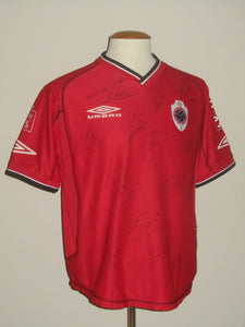 Royal Antwerp FC 2001-02 Away shirt MATCH ISSUE/WORN #15 Justice Christopher *signed*