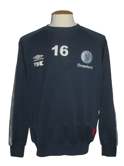 KAA Gent 2001-03 Sweatshirt XL PLAYER ISSUE #16