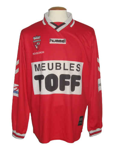 Royal Excel Mouscron 1999-00 Home shirt MATCH ISSUE/WORN #11