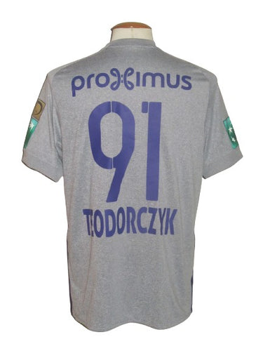 RSC Anderlecht 2017-18 Away shirt MATCH ISSUE/WORN #91 Lukasz Teodorczyck