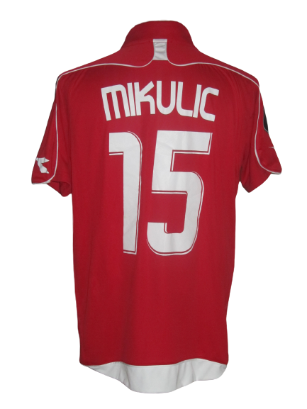 Standard Luik 2008-09 Home shirt MATCH ISSUE/WORN UEFA Cup #15 Tomislav Mikulic