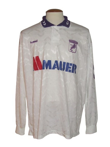 KRC Harelbeke 1997-98 Away shirt MATCH ISSUE/WORN #27 Hans Visser *signed*