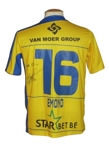 Waasland Beveren 2014-15 Home shirt MATCH ISSUE/WORN #16 Renaud Emond *signed*
