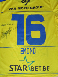 Waasland Beveren 2014-15 Home shirt MATCH ISSUE/WORN #16 Renaud Emond *signed*