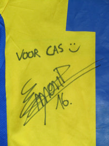 Waasland Beveren 2014-15 Home shirt MATCH ISSUE/WORN #16 Renaud Emond *signed*