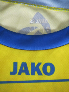 Waasland Beveren 2014-15 Home shirt MATCH ISSUE/WORN #16 Renaud Emond *signed*
