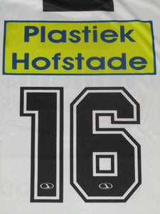 Eendracht Aalst 2015-16 Home shirt MATCH ISSUE/WORN #16 Jore Trompet - #22 Kyan Van Impe