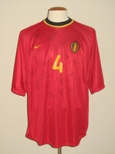 Load image into Gallery viewer, Rode Duivels 2000-02 Home shirt XL #4 Eric Van Meir *signed*