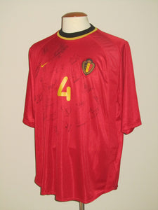 Rode Duivels 2000-02 Home shirt XL #4 Eric Van Meir *signed*