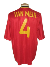 Load image into Gallery viewer, Rode Duivels 2000-02 Home shirt XL #4 Eric Van Meir *signed*