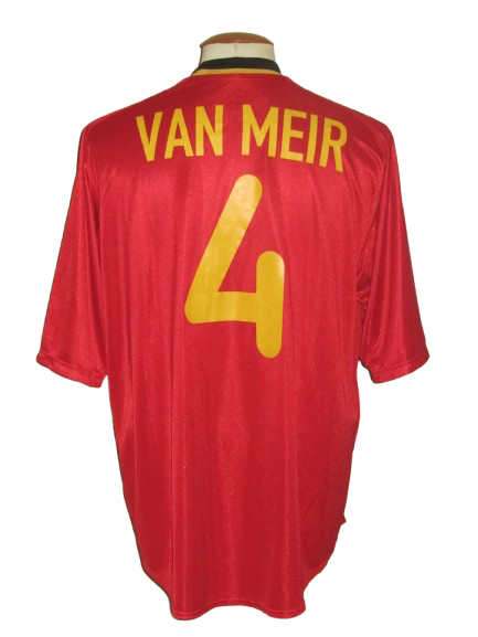 Rode Duivels 2000-02 Home shirt XL #4 Eric Van Meir *signed*