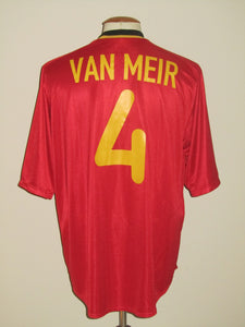 Rode Duivels 2000-02 Home shirt XL #4 Eric Van Meir *signed*