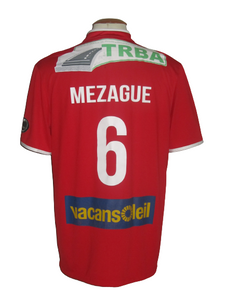 Royal Excel Mouscron Peruwelz 2014-15 Home shirt MATCH ISSUE/WORN #6 Teddy Mezague *signed*