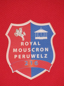 Royal Excel Mouscron Peruwelz 2014-15 Home shirt MATCH ISSUE/WORN #6 Teddy Mezague *signed*