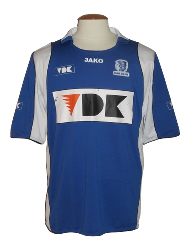 KAA Gent 2007-08 Home shirt MATCH ISSUE/WORN #3 Marko Šuler