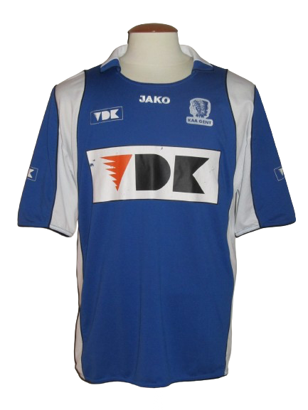 KAA Gent 2007-08 Home shirt MATCH ISSUE/WORN #3 Marko Šuler