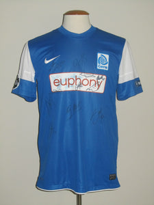 KRC Genk 2011-12 Home shirt MATCH ISSUE/WORN Champions League #31 Ogunjimi *signed*