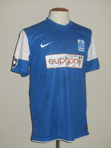 KRC Genk 2011-12 Home shirt MATCH ISSUE/WORN Champions League #31 Ogunjimi *signed*