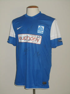 KRC Genk 2011-12 Home shirt MATCH ISSUE/WORN Champions League #31 Ogunjimi *signed*