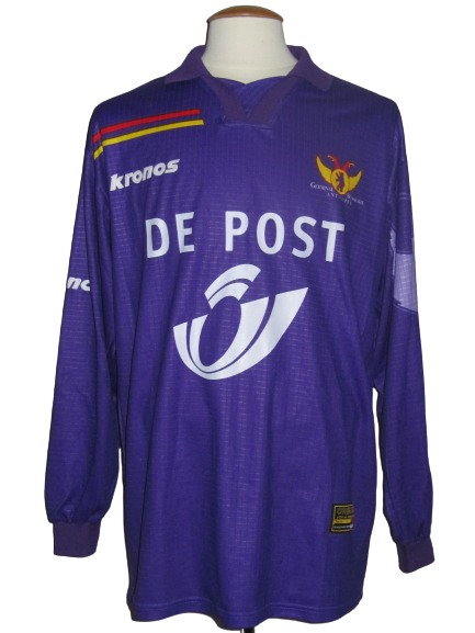 Germinal Beerschot 2000-01 Home shirt MATCH ISSUE/WORN #14 Dirk Huysmans