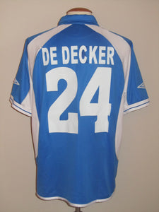 KAA Gent 2002-03 Home shirt MATCH ISSUE/WORN UEFA Intertoto #24 Wim De Decker