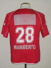 Load image into Gallery viewer, RAEC Mons 2006-07 Home shirt MATCH ISSUE/WORN #28 Wamberto *damaged*