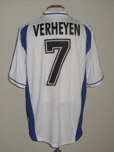 Club Brugge 2000-01 Away shirt MATCH ISSUE/WORN UEFA Cup #7 Gert Verheyen