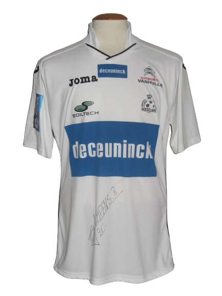 KSV Roeselare 2014-15 Home shirt L *signed*