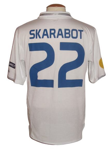 KAA Gent 2010-11 Away shirt MATCH ISSUE/WORN Europa League #22 Matija Skarabot