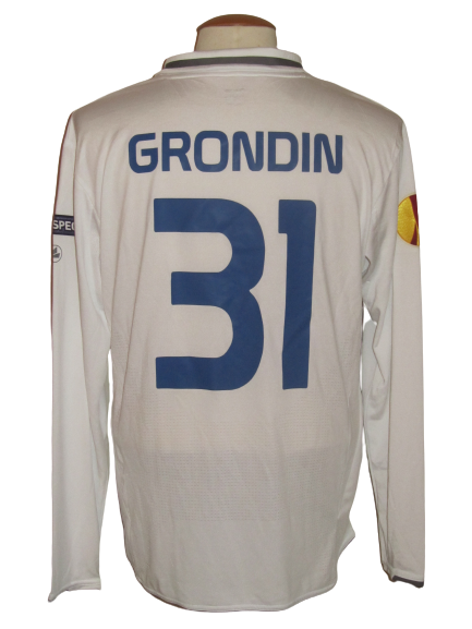 KAA Gent 2010-11 Away shirt MATCH ISSUE/WORN Europa League #31 Christophe Grondin
