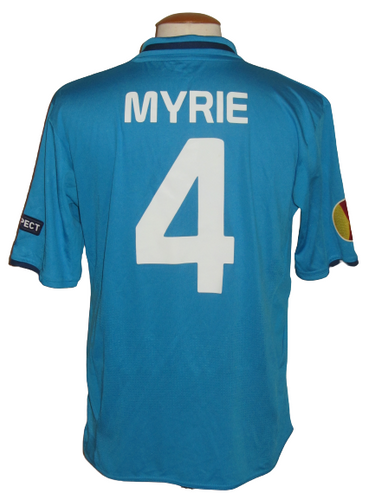 KAA Gent 2010-11 Third shirt MATCH ISSUE Europa League vs Levski Sofia #4 Roy Myrie