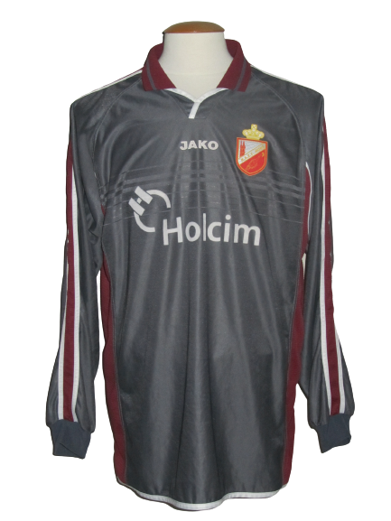 RAEC Mons 2003-04 Away shirt MATCH ISSUE/WORN #23 Mustapha Douaï