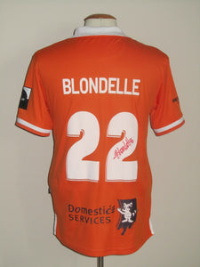 SK Deinze 2020-21 Home shirt MATCH ISSUE #22 Siebe Blondelle *signed*