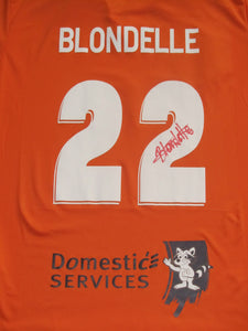 SK Deinze 2020-21 Home shirt MATCH ISSUE #22 Siebe Blondelle *signed*