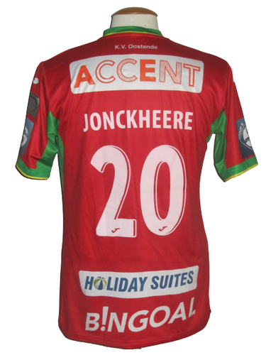 KV Oostende 2017-18 Home shirt MATCH ISSUE/WORN #20 Michiel Jonckheere