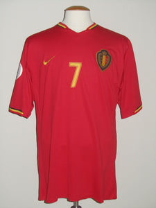 Rode Duivels 2006-08 Qualifiers Home shirt MATCH ISSUE/WORN #7 Philippe Clement