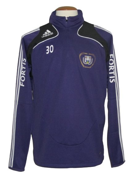 RSC Anderlecht 2008-09 Training top PLAYER ISSUE #30 Guillaume Gillet