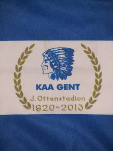 KAA Gent 2012-13 Home shirt L/S MATCH ISSUE/WORN #9  Ilombe Mboyo vs Standard "Jules Ottenstadion 1920-2013"