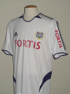 RSC Anderlecht 2005-06 Home shirt L #19 Laurent Delorge *damaged*