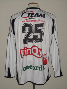 KSC Lokeren 2008-09 Home shirt MATCH ISSUE/WORN #25 Kwinten Clappaert