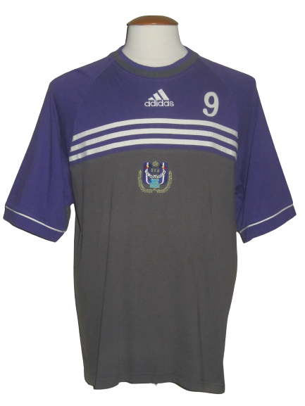 RSC Anderlecht 1998-99 Training shirt and short PLAYER ISSUE #9 Didier Dheedene