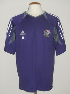 RSC Anderlecht 2004-05 Training shirt PLAYER ISSUE #9 Mbo Mpenza