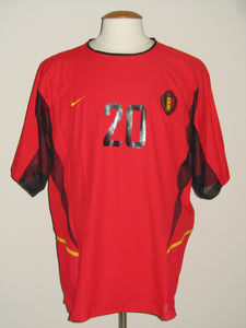 Rode Duivels 2002-04 Home shirt PLAYER ISSUE #20