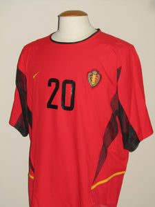 Rode Duivels 2002-04 Home shirt PLAYER ISSUE #20