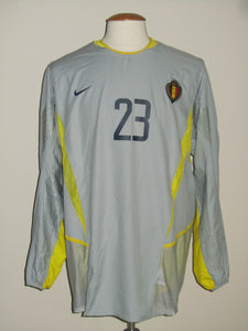 Rode Duivels 2002-04 Keeper shirt PLAYER ISSUE #23