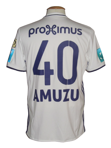 RSC Anderlecht 2018-19 Third shirt MATCH ISSUE/WORN #40 Francis Amuzu *damaged*