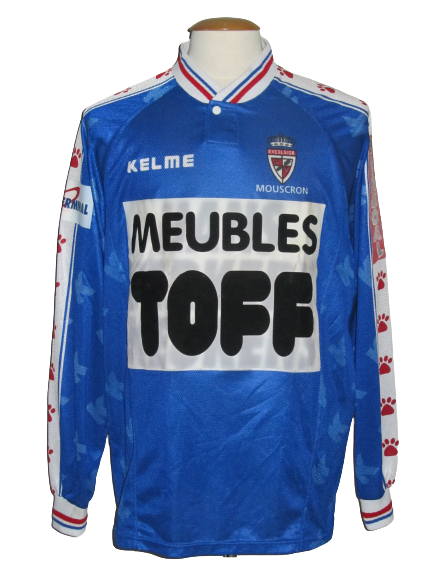 Royal Excel Mouscron 1998-99 Away shirt MATCH ISSUE/WORN #13 Frédéric Pierre