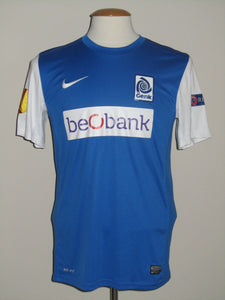 KRC Genk 2013-14 Home shirt MATCH ISSUE/WORN Europa League #15 Fabien Camus